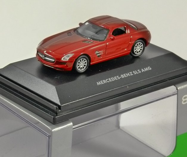MERCEDES BENZ SLS AMG in Red 1/87 scale model WELLY