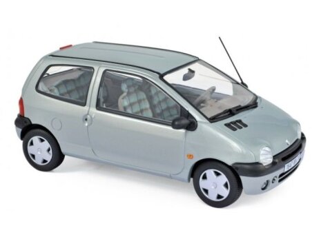 1998 RENAULT TWINGO in Boreal Silver 1/18 scale diecast model by Norev
