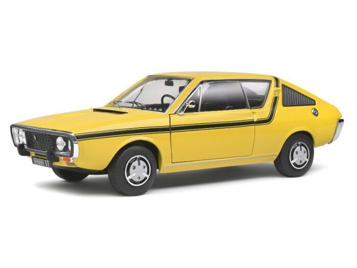 1976 RENAULT 17 TL Mk1 in Yellow 1/18 scale model by SOLIDO