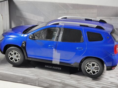 2018 DACIA DUSTER Mk2 in Cosmos Blue 1/18 scale model by SOLIDO
