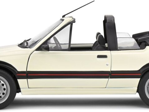1989 PEUGEOT 205 CTi Cabriolet Mk1 in White 1/18 scale model by SOLIDO