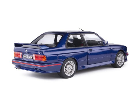 1990 BMW E30 M3 in Mauritius Blue 1/18 scale model by SOLIDO