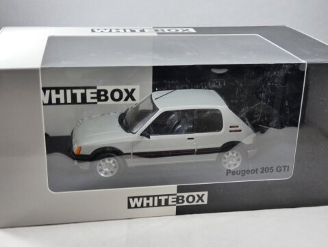 1988 PEUGEOT 205 1.9 GTi in Silver 1/24 scale model by Whitebox