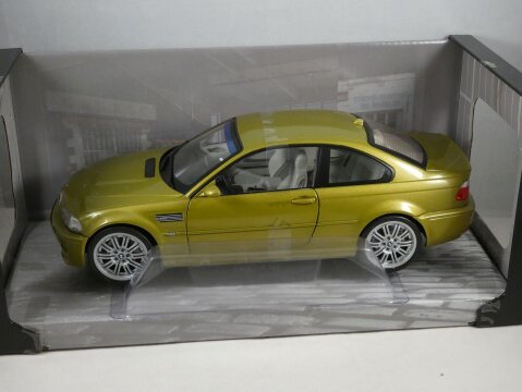 2000 BMW M3 E46 in Phoenix Yellow 1/18 scale diecast model by Solido