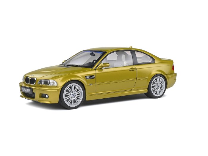 2000 BMW M3 E46 in Phoenix Yellow 1/18 scale diecast model by Solido